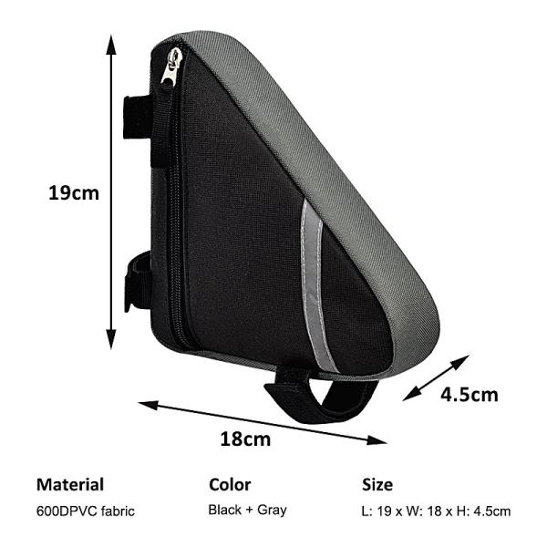Road Bike Phone Bag Handlebar Holder Saddle Pouch Bag Moveable Strap 18x4.5x19CM