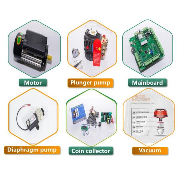 Длина вакуумной трубы 500 мм Самообслуживание Монета оплата Автомобильное оборудование для стирки