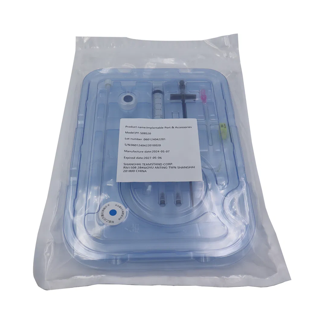 Cancer Paitent Use Chemoport 5.5/6.5/7.5/8.5 Fr for Long Term Implant