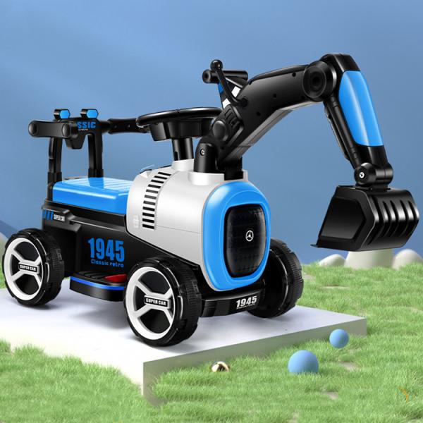 Пластиковые детские электрические игрушки Слайд экскаватор Поездка на мини-строительном грузовике для детей