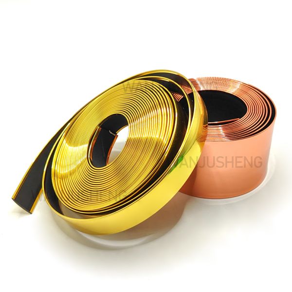 Plastic Gold Car Trim Strip Sofa PVC Edge Banding Tape Furniture Upholstery Decorative Strips Edge for Bed Without Tape