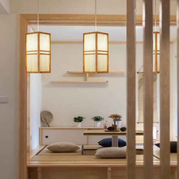 Natural Willow Rattan Branch Pendant lamp Fixtures For Indoor home Lighting (WH-WP-03)