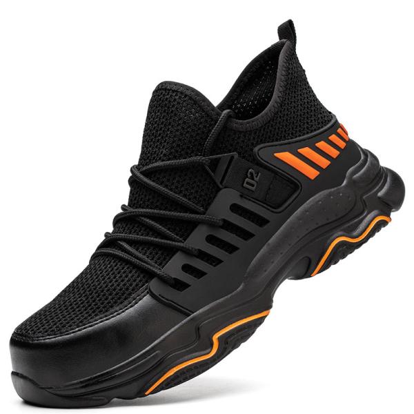 SHENGJIE OEM Steel Toe Work Shoes Microfiber Leather Upper EVA Outsole Anti-Puncture Anti-Slip Safety Shoes