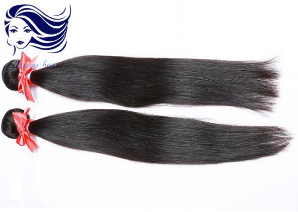 Das extensões cambojanas do cabelo do Virgin do negro como o azeviche micro reto de seda de trama