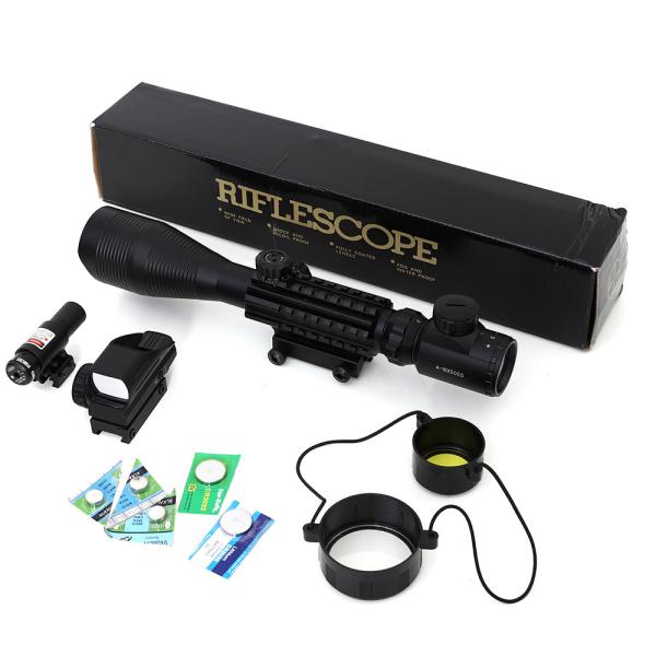 4x-16x50mm Hunting Rifle Scopes Matte Black Illuminated Tactical Scopes COMB01