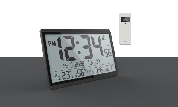 Super Jumbo Horloge murale avec fonction de réglage manuel et batteries de calendrier non incluses