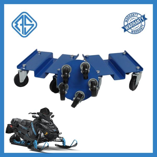 Portable Auxiliary Heavy Duty Snowmobile Dolly Cart 8 Inch Plate Rubber Wheel