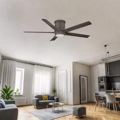 42/52 Aluminio LED ventilador de techo con luz LED de tres colores 6 velocidades ajustables Material metálico de control remoto