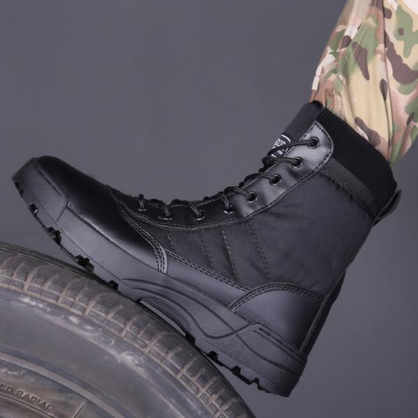 Customization Durable Black Boots Tactical Combat Boot Men Leather Military Tactical boots for men