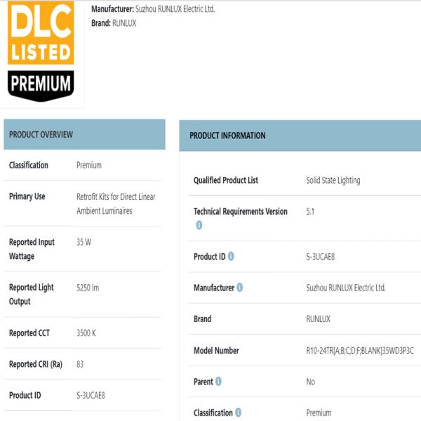 DLC 140Lm/W Magnetic LED Light Troffer Linear retrofit Kit for USA Market Adjust 5CCT