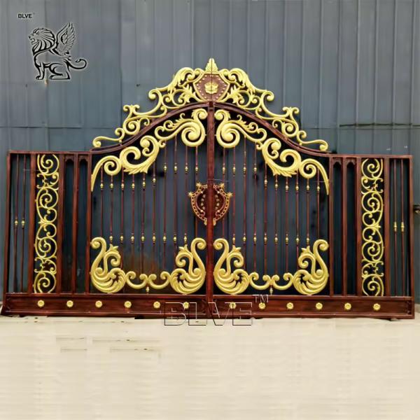 Main Wrought Iron Gate Designs Metal Iron Gates Luxury Double Door Metal Entrance Villa Garden Yard
