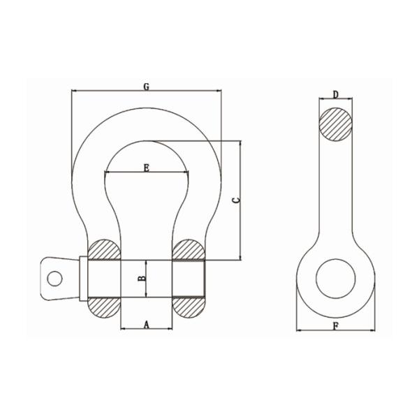 Обхватывайте сережку с высокопрочной выкованной горячей объемной штамповкой стали углерода 2 тонны - 120 тонн