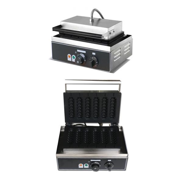 Stainless Steel 390mm 1.55Kw Hot Dog Waffle Maker