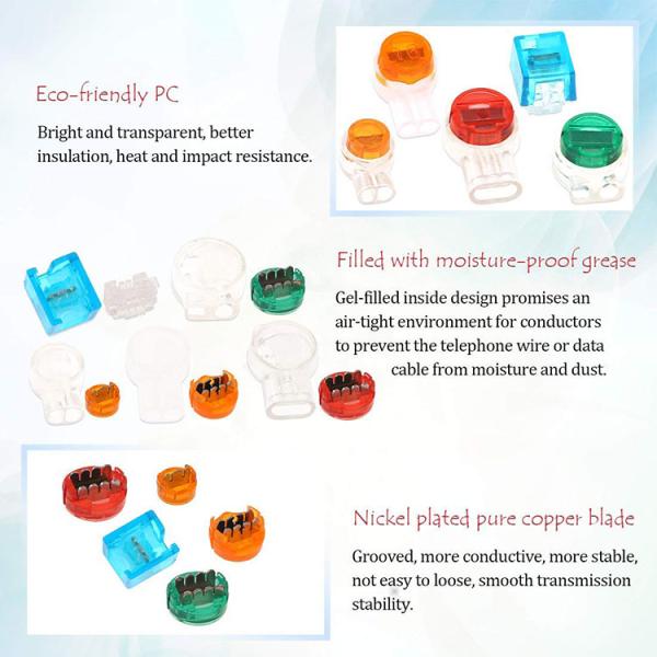 26 pinos duplos do fio Calibre de diâmetro de fios 2 terminam o gel do telefone do conector UY2 enchido