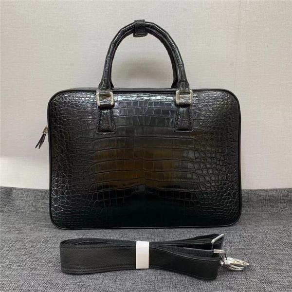 Authentic Crocodile Belly Skin Businessmen Briefcase Large Working Purse Genuine Real Alligator Leather Male Laptop Bag