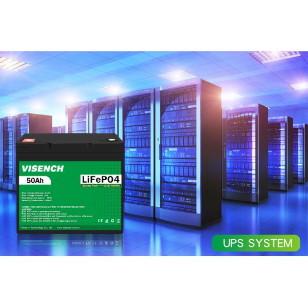 Visench 12V 50Ah Lifepo4 Litio de hierro Batería de paquete de ciclo profundo Tiempos de batería Lifepo4 12V para el sistema de energía solar