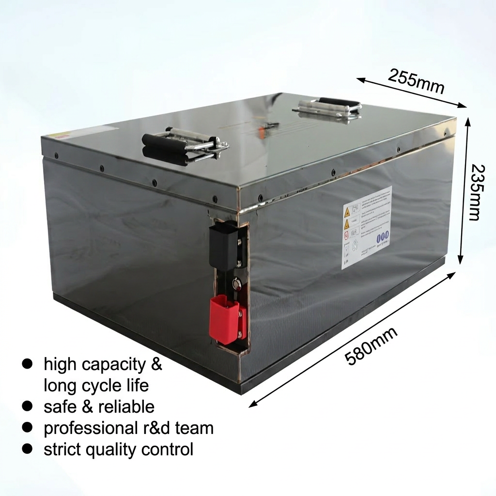 72V 100Ah LiFePO4 Lithium Battery Pack with 1500 Cycles for Electric Bicycles/Scooters