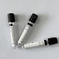 Citrate sodique de tubes de collection de sang de vide en verre esr d'ANIMAL FAMILIER de chapeau noir