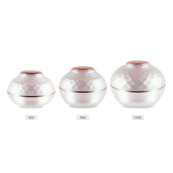Pearlized Surface Handling Face Cream Jar / Round Acrylic Empty Makeup Jars