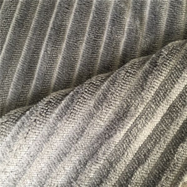 95% Polyester 5% Spandex AB Yarn Super Soft Stripe Fabric Velvet