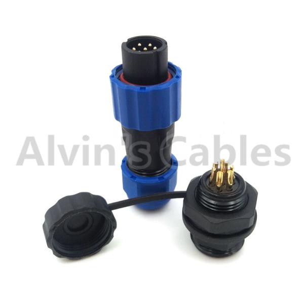 SD13 Waterproof Plastic Electrical Connectors 5 - 25A Rated Current Solder Termination