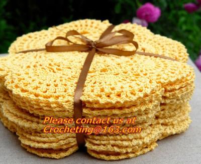 Assorted color handmade crochet Crocheted Doilies for wedding, Crochet Doily, doily, cup