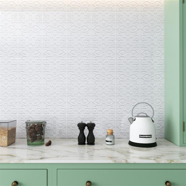 White Ceramic Rustic Tile 200x200mm Antibacterial Wall & Floor