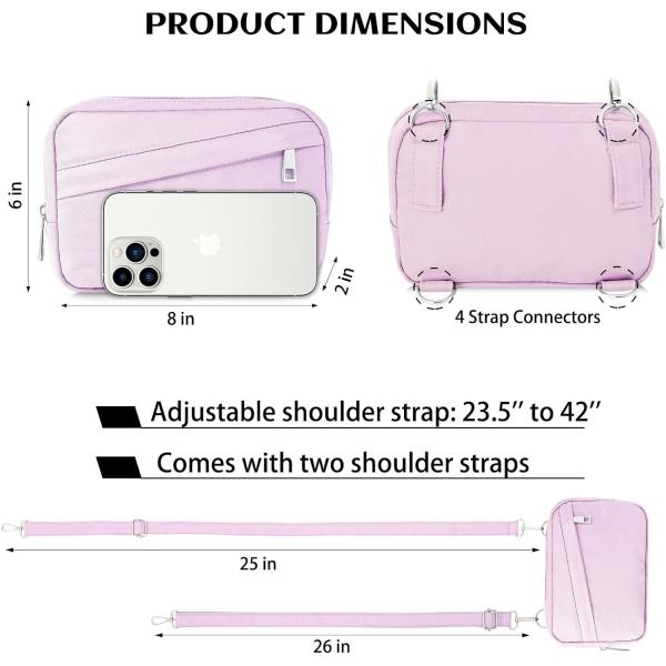 Water Resistant Crossbody Bag For Women Multi Position Fanny Pack Mini Belt Bag