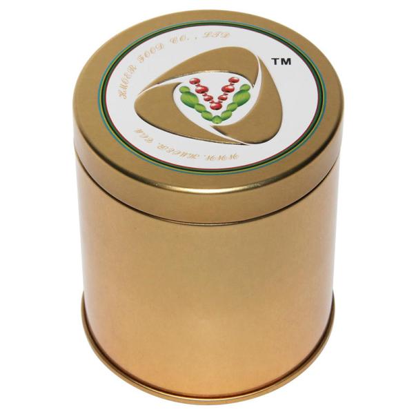 0.23mm Mini Tea Tins Hot Sale Gold Tea Tin Box High Quality Tea Tin Canister