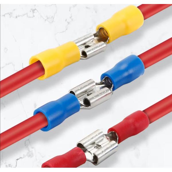Insulated Male Disconnects Male Female Crimp Terminals Butt Wire Connector for Machinery Repair Shops