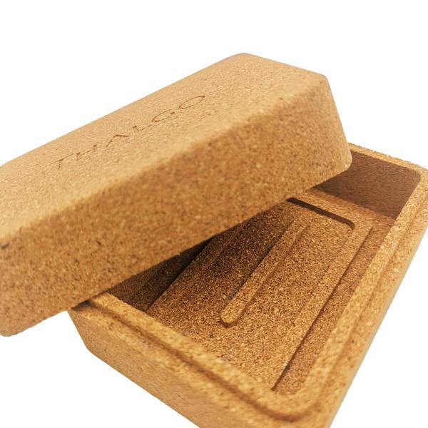 Natural Cork Soap Dish Container Box Case Holder Waterproof Anti-Corrosion