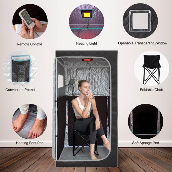 Detox Therapy Full Size 1 Person Full Body Weight Loss Infrared Sauna Tent 1300W