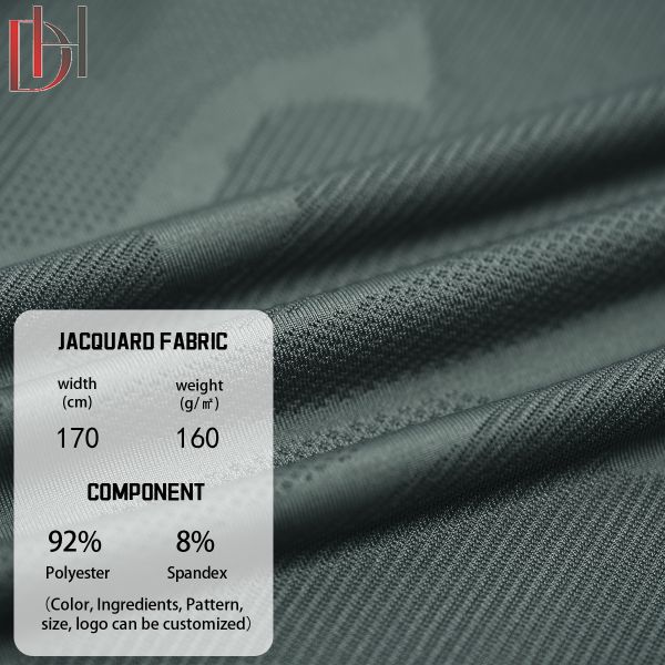 Ice Silk Camouflage Sports T Shirt Jacquard Clothing Fabric 92% Polyester 8% Spandex
