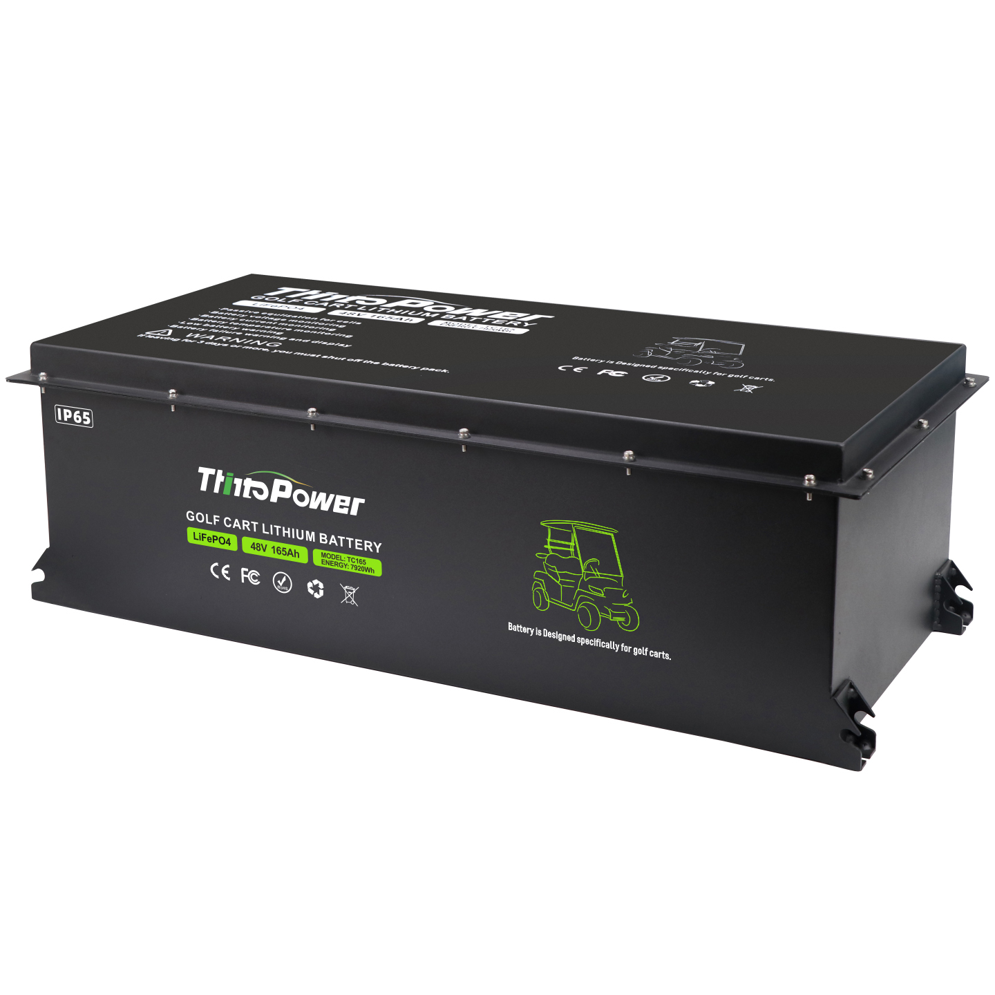 Golf Cart Lithium Battery 48v 165Ah Capacity Compatible with Excar Models for Power