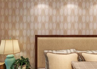 Bronzing Leaf Non Woven Wallpaper For Office Walls / Living Room , Water Against