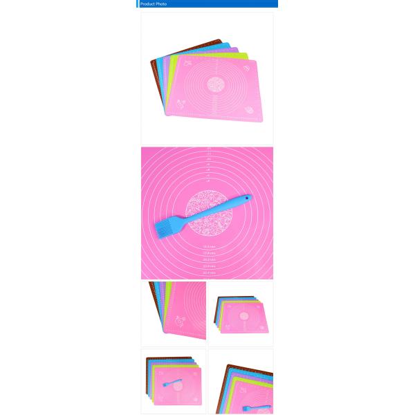 100% Food Grade Silicone Kneading Dough Mat for Baking in Multi-Color Non-Slip Design