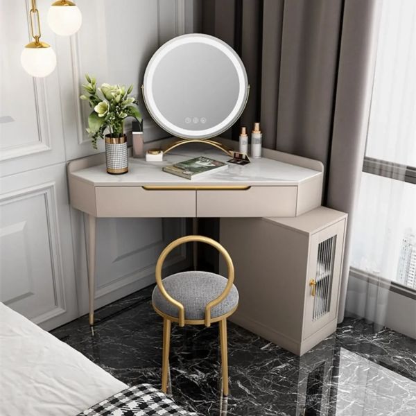 Makeup Mirror with 10X Magnification and Smart Touch Dimmable 3 Modes 360° Rotation White Vanity Mirror with Lights (WH-MR-72)