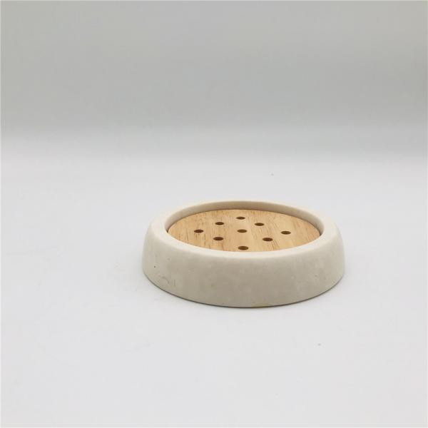 SAGO Acessórios de banheiro de mármore de creme Conjunto de pedra natural Dispensador de sabão de água de forma de gota