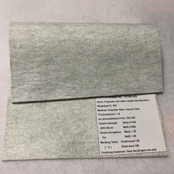Polyester Needle Punched Anti-Static Blend Dust Filter Fabric