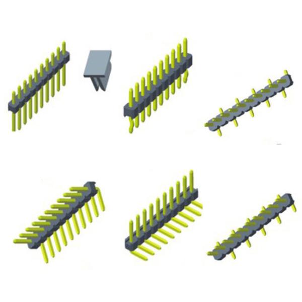 2mm Right Angle PCB Header Connector Straight Single Row Brass Material Durable