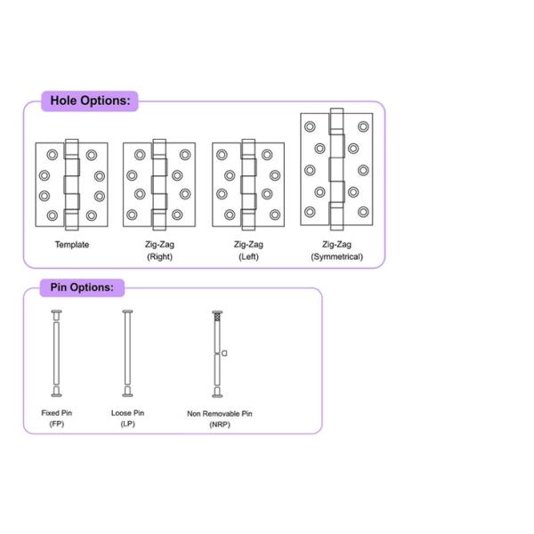 La esquina redonda quita las bisagras de puerta cuadradas del metal para la puerta de madera de Metalr de la puerta