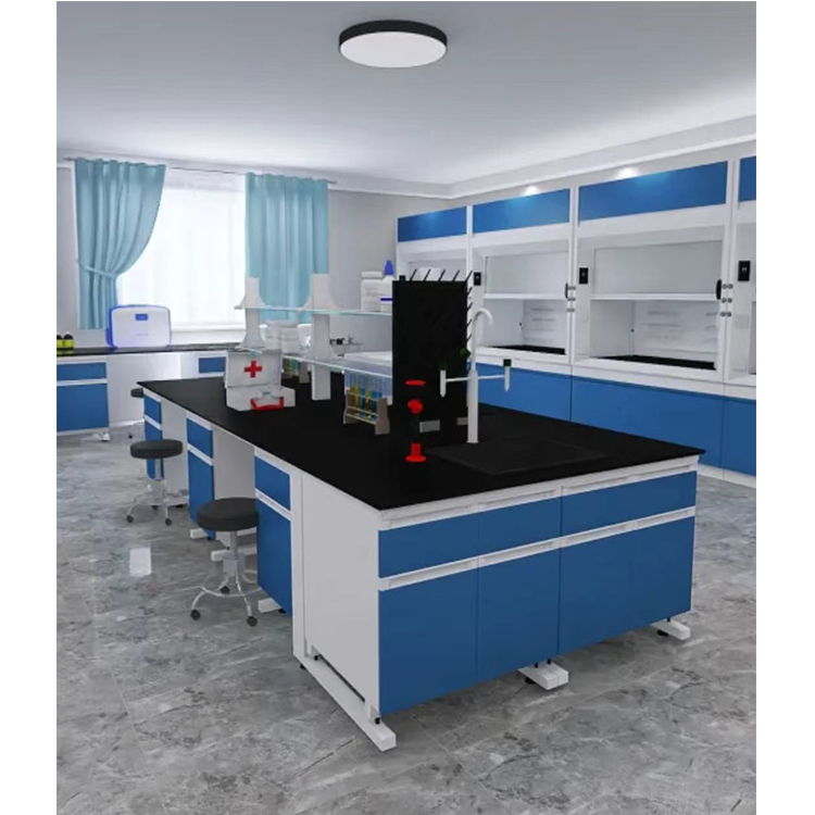 Corrosion Resistant Lab Island Bench H Frame Laboratory Working Table With