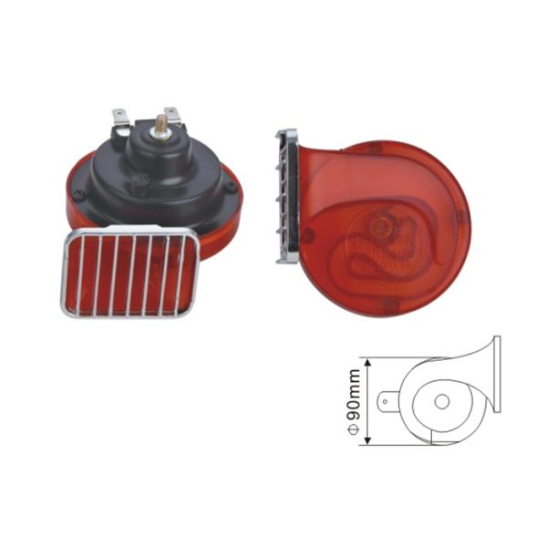 EST1010B Chrome Blue Universal Car Horn Replacement Truck Snail Horn 510Hz 110DB Dia 90mm 3.7A