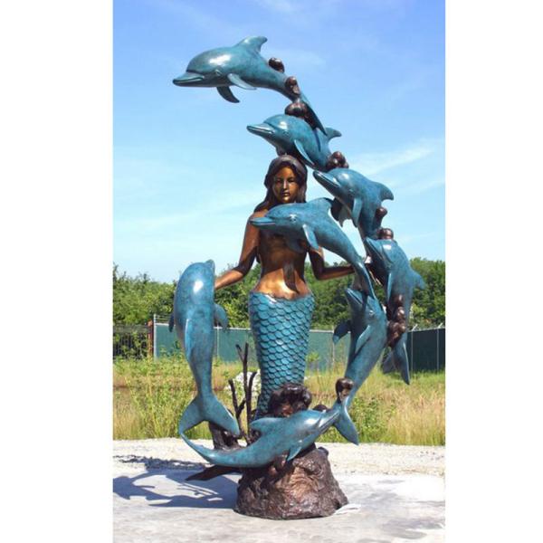 Factory Life Size Laying Down Garden Bronze Mermaid Garden Statue Sale