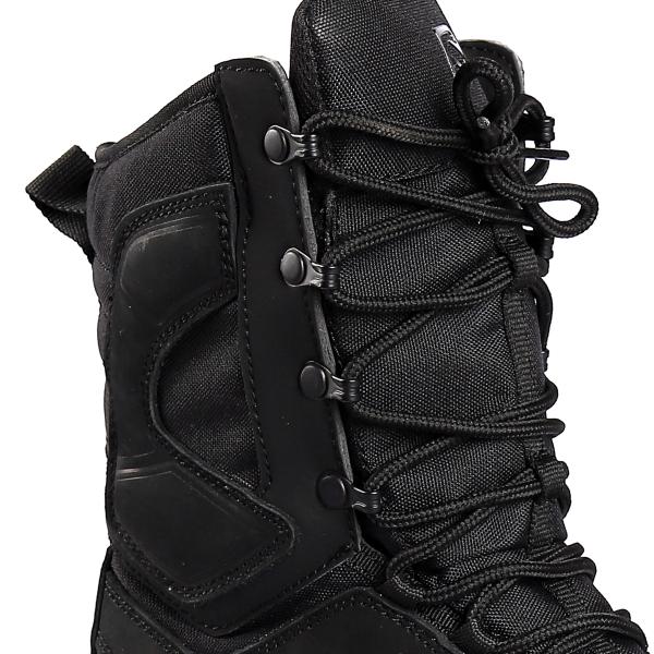 Shengjie Brand Name OEM Breathable Black Hiking Walk Boots with Metal Eyelets High Standard Outdoor Shoes