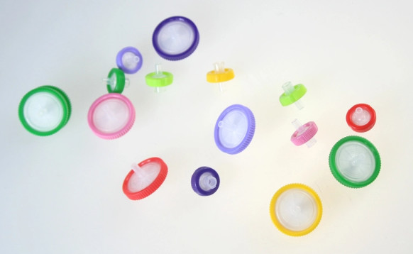 Colorful Ptfe Syringe Filter 13mm-50mm / Lab Purification Nylon Syringe Filter 0.45um