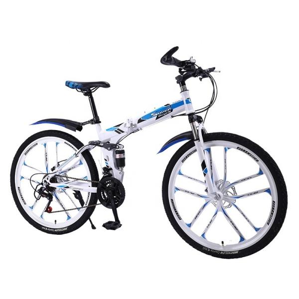 Foldable Mountainbike Customized 24 26 Inch carbon steel Bicycle with Full Suspension and 1.95/2.125 Tire Width