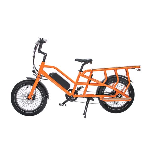 Max Speed 30km/h Brushless Motor 20 Inch Dual Battery Cargo Bike Electric Delivery Bike for Family