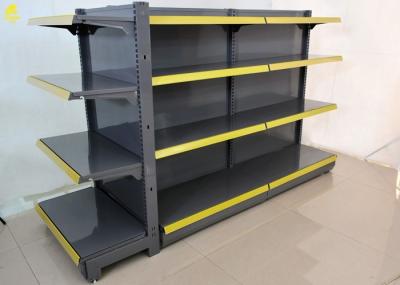 Double Side Convenience Store Shelving With Price Tags 2800mm L Gray Color