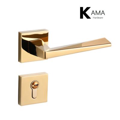 PVD Split Mortise Cylinder Lock Handle Zinc Alloy For Wooden Door